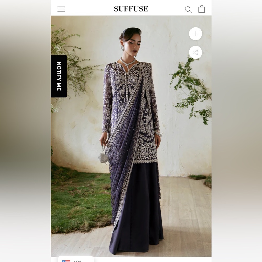 Brand New Pakistani Suffuse dress size large